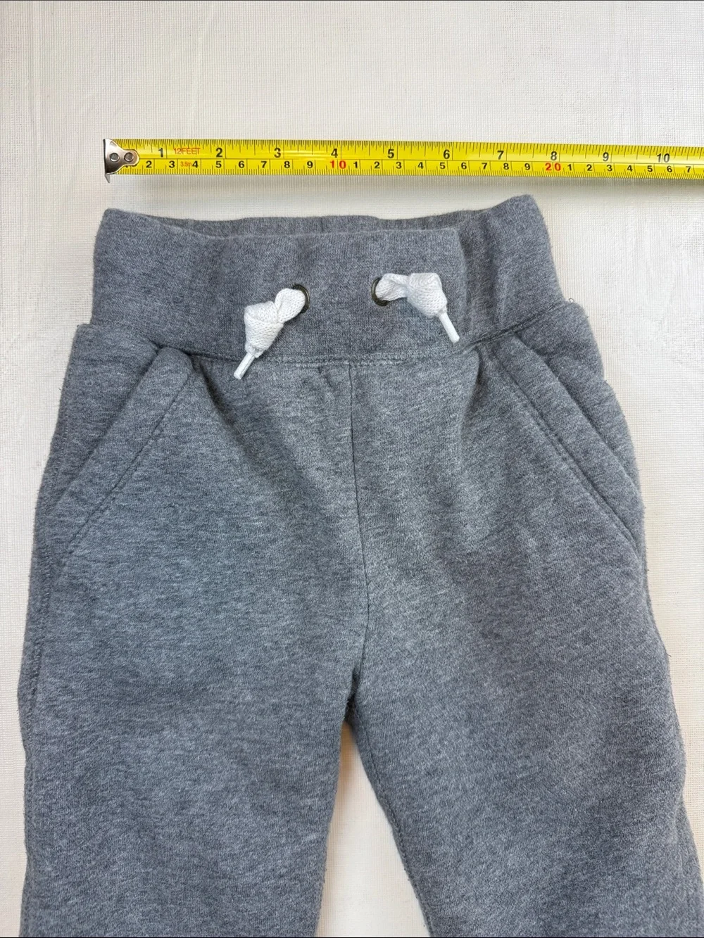 GAP Kids Heather Gray Elastic Waist Drawstring Jogger Pants Fleece Lined Size 3T